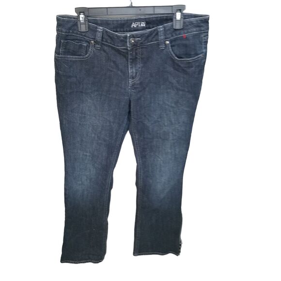 Apt.9 Womens Size 10 Blue Solid BootCut Jeans - Picture 1 of 9